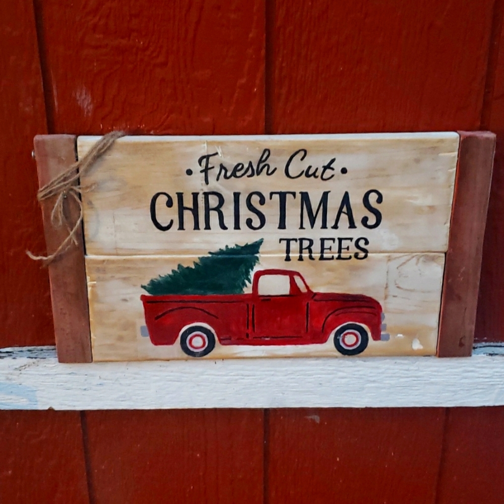 Hand-painted Christmas Sign